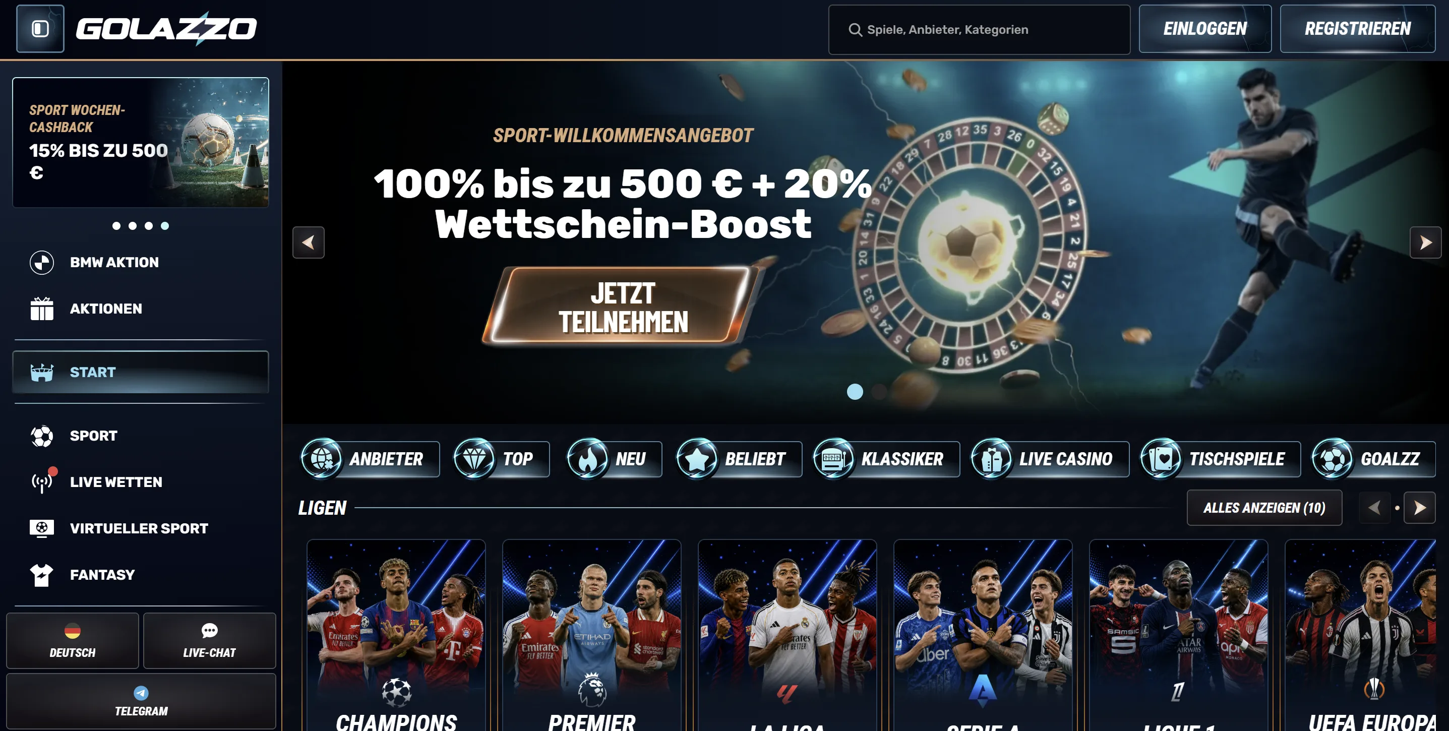 Golazzo Casino Anmelden